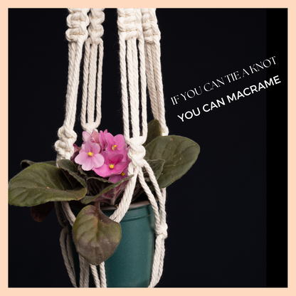 DIY Macrame Planter Hanger Kit - Makes 3 Plant Hangers