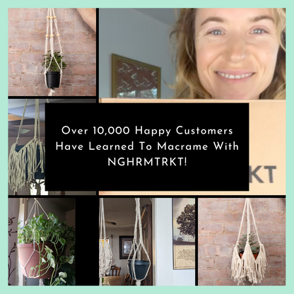 DIY Macrame Planter Hanger Kit - Makes 3 Plant Hangers