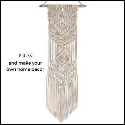 DIY Macrame Wall Hanger Kit - Choose From 3 Designs